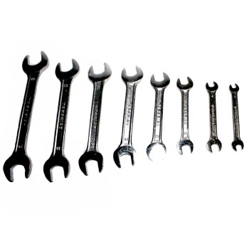 Taparia Fixed Spanner Full Set Open Double Ended Chrome Plated 